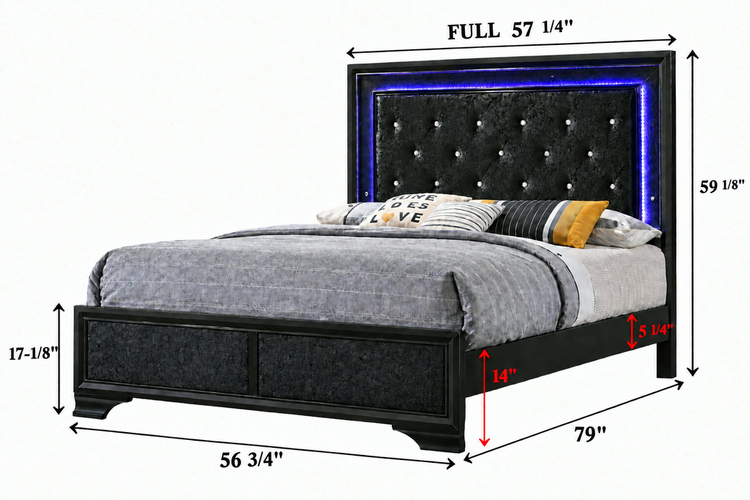 Micah Panel Bed In Black