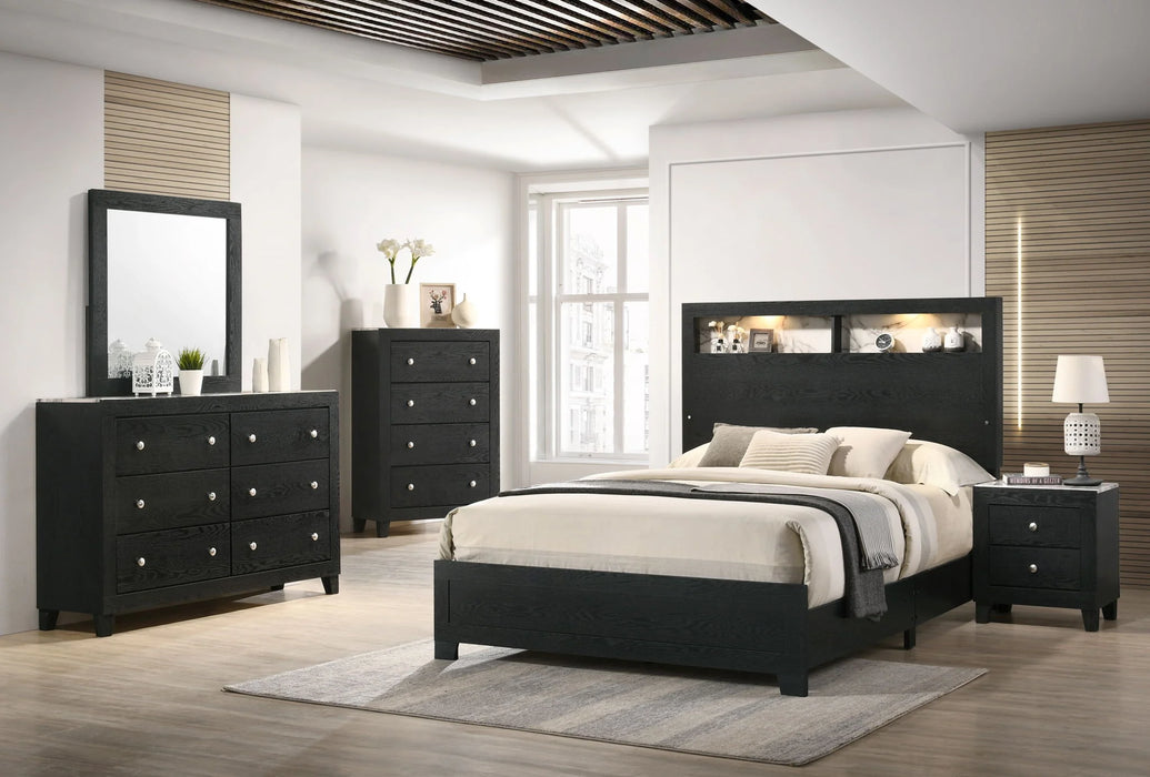Cadence - Dresser & Mirror - Black