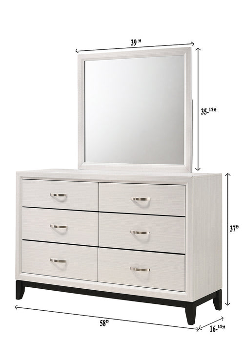 Akerson - Dresser & Mirror - White