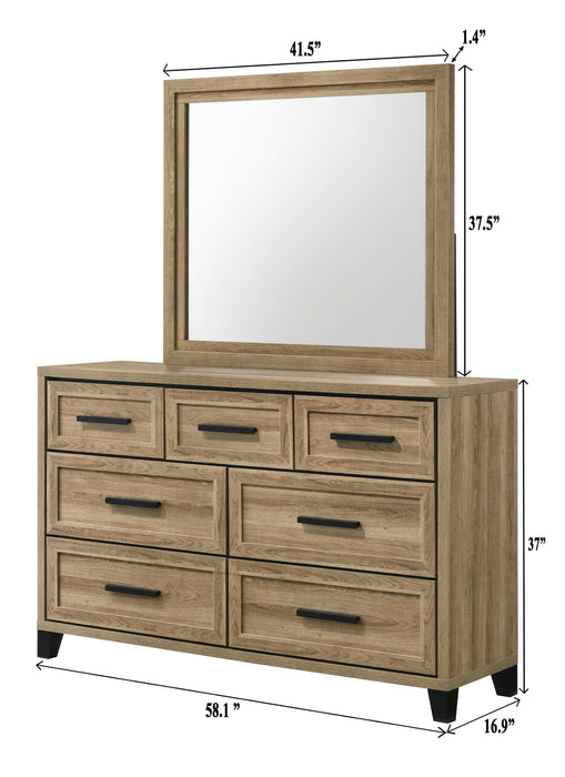 Jameson Natural Dresser and Optional Mirror