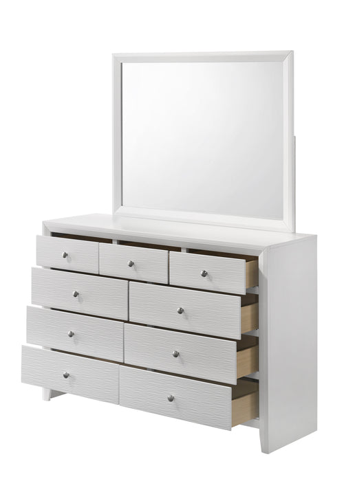 Evan - Dresser & Mirror - White