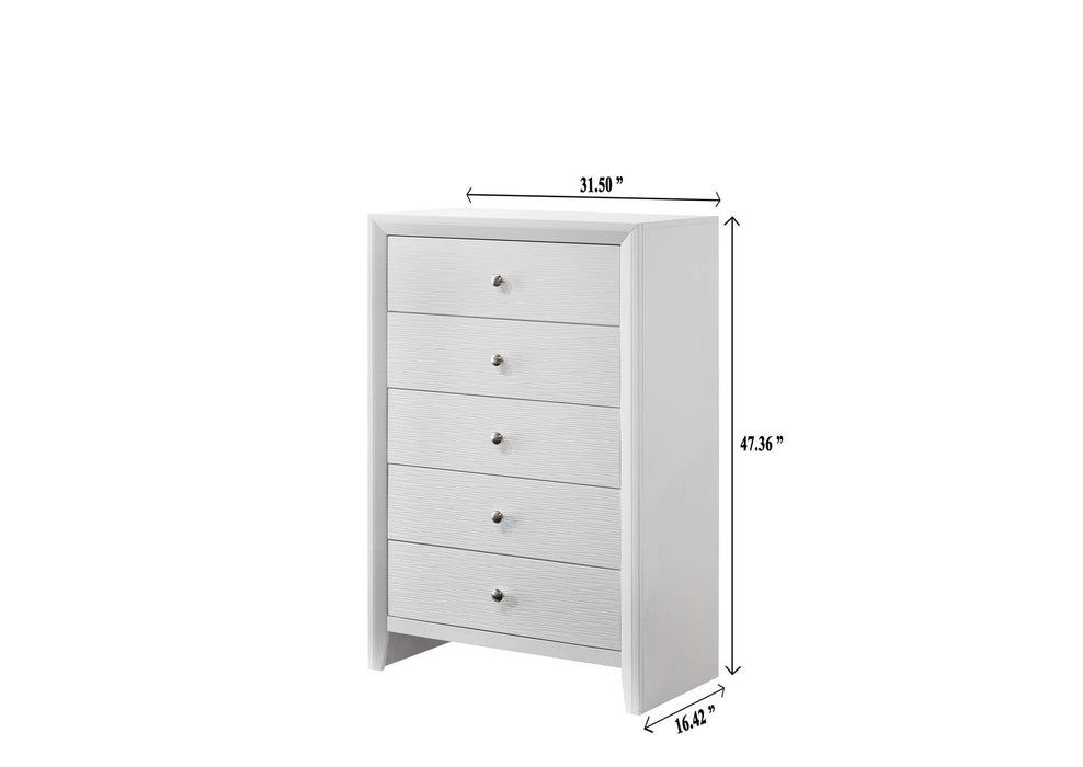 Evan White Bedroom Suites by Crown Mark