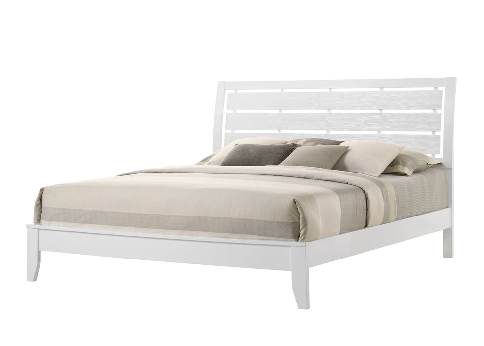 Evan - King Bed - White