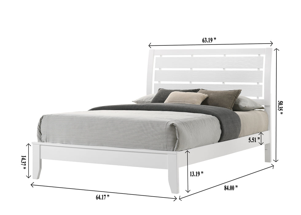 Evan - Queen Bed - White
