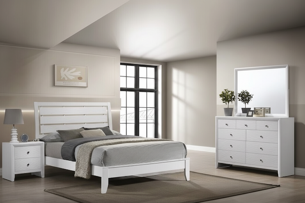 Evan White Bedroom Suites by Crown Mark