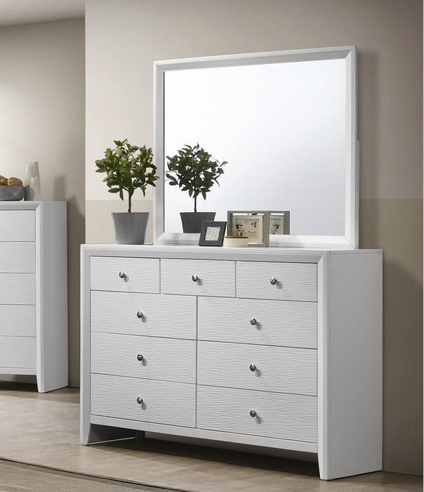 Evan - Dresser & Mirror - White
