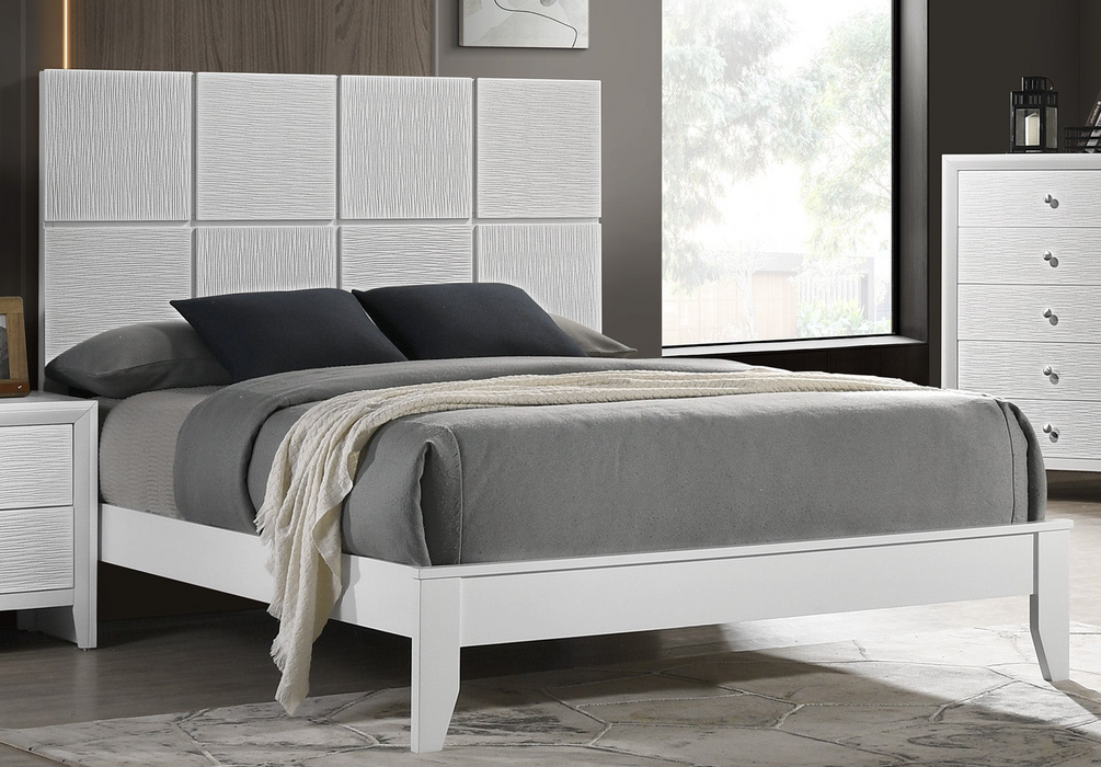 Denker - Queen Bed - White