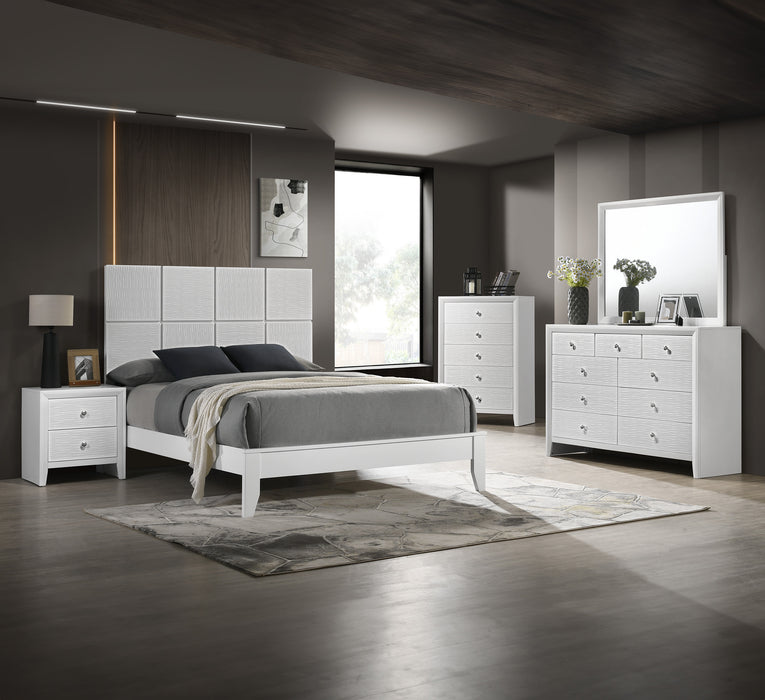Denker - Queen Bed - White