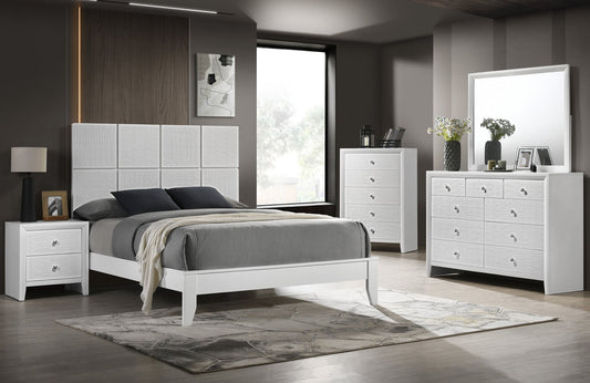 Denker Gunmetal Gray or White Bedroom Suites