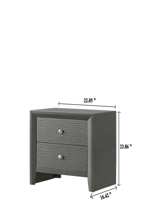 Denker - Nightstand - Gun Metal