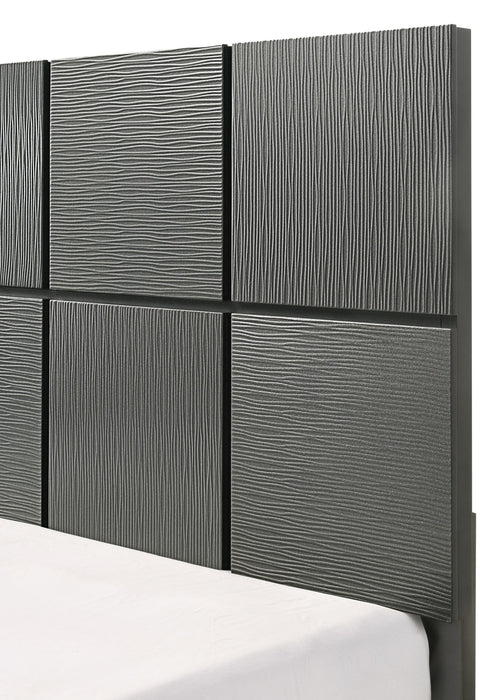 Denker - Queen Bed - Gun Metal