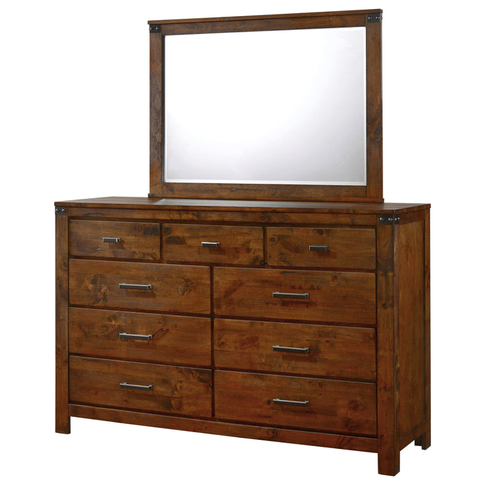 Curtis - Dresser & Mirror - Brown
