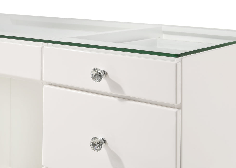 Avery - Vanity Set (With LED Luxo Mirror) - White