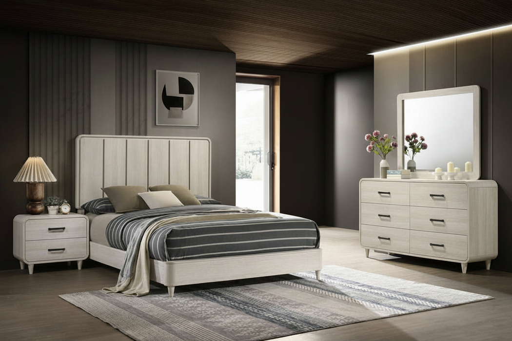 Nyomi Bedroom Suites by Crown Mark in Natural Driftwood or Light Brown