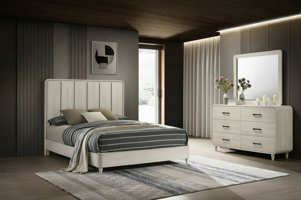 Nyomi Bedroom Suites by Crown Mark in Natural Driftwood or Light Brown