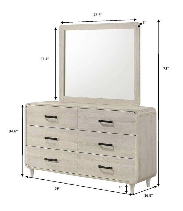 Nyomi Bedroom Suites by Crown Mark in Natural Driftwood or Light Brown