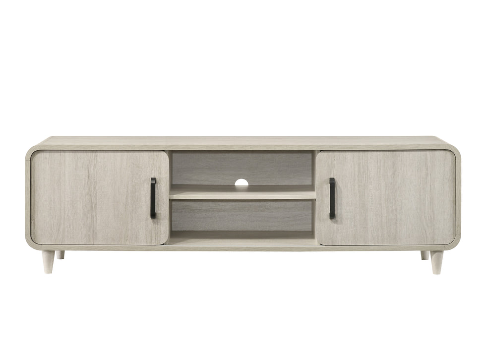 Nyomi TV Stand - White Wash or Light Brown