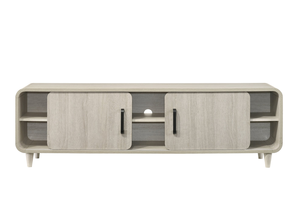 Nyomi TV Stand - White Wash or Light Brown