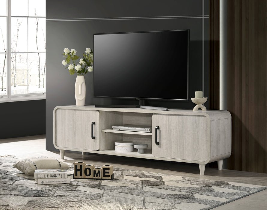 Nyomi TV Stand - White Wash or Light Brown