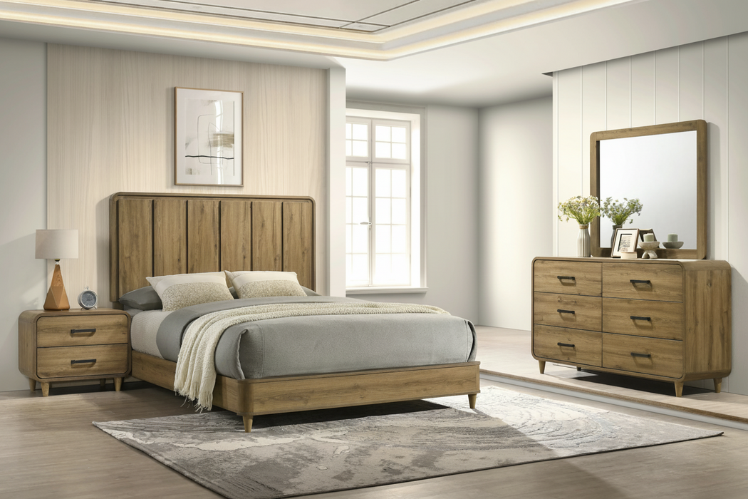 Nyomi Bedroom Suites by Crown Mark in Natural Driftwood or Light Brown
