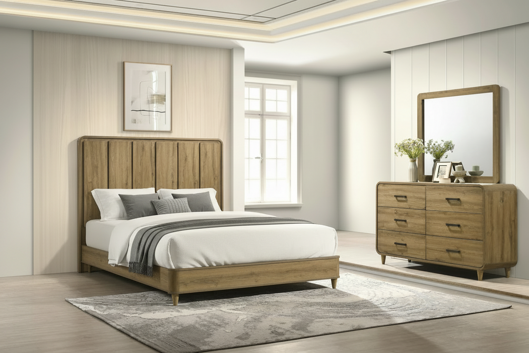 Nyomi Bedroom Suites by Crown Mark in Natural Driftwood or Light Brown