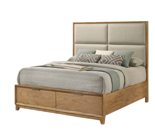 Florian - Queen Platform Storage Bed - Natural