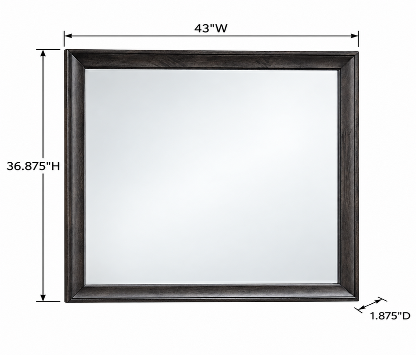 Jaymes Mirror In Dark Gray Brown
