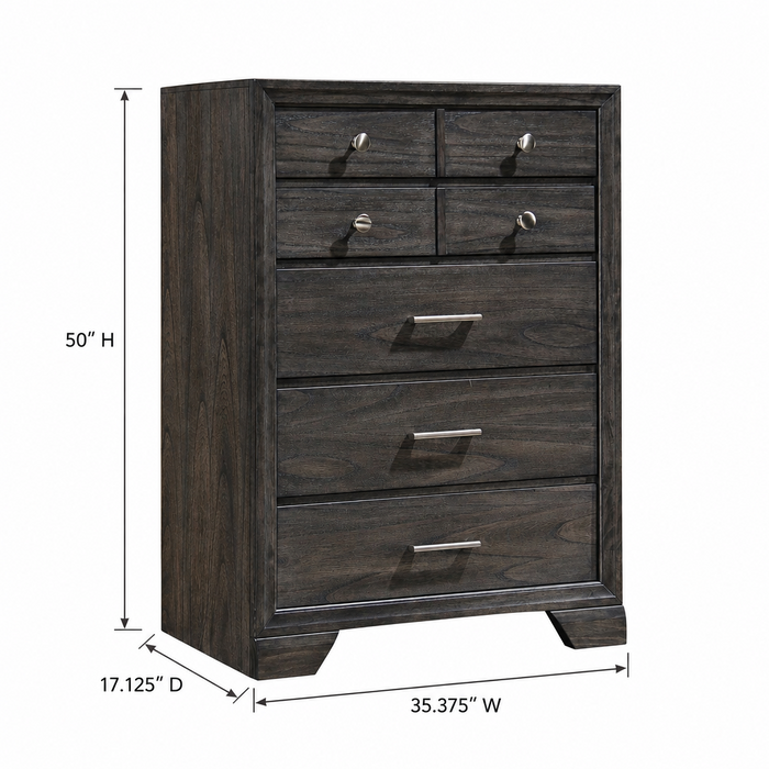 Jaymes Chest In Dark Gray Brown