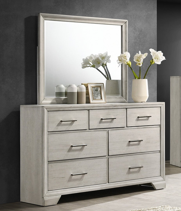 Jaymes - Dresser & Mirror - White Mist