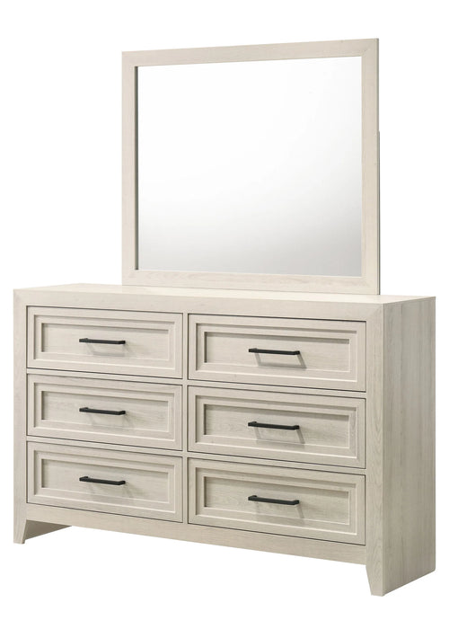 Lorraine White or Brown Dresser with Optional Mirror
