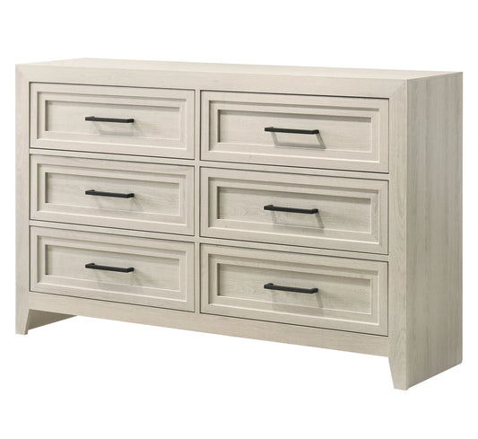 Lorraine White or Brown Dresser with Optional Mirror