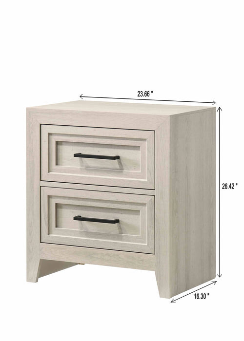 Lorraine White or Brown Nightstand