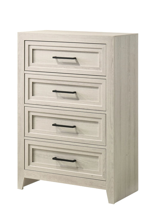Lorraine White or Brown 4 Drawer Chest