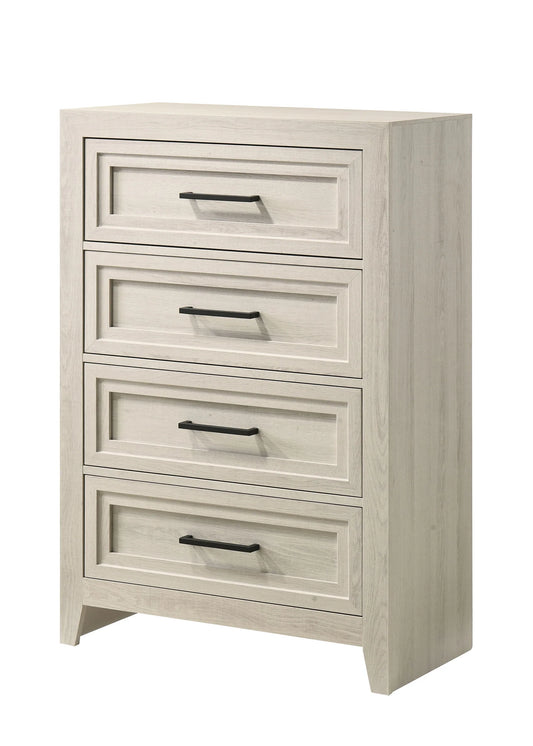 Lorraine White or Brown 4 Drawer Chest