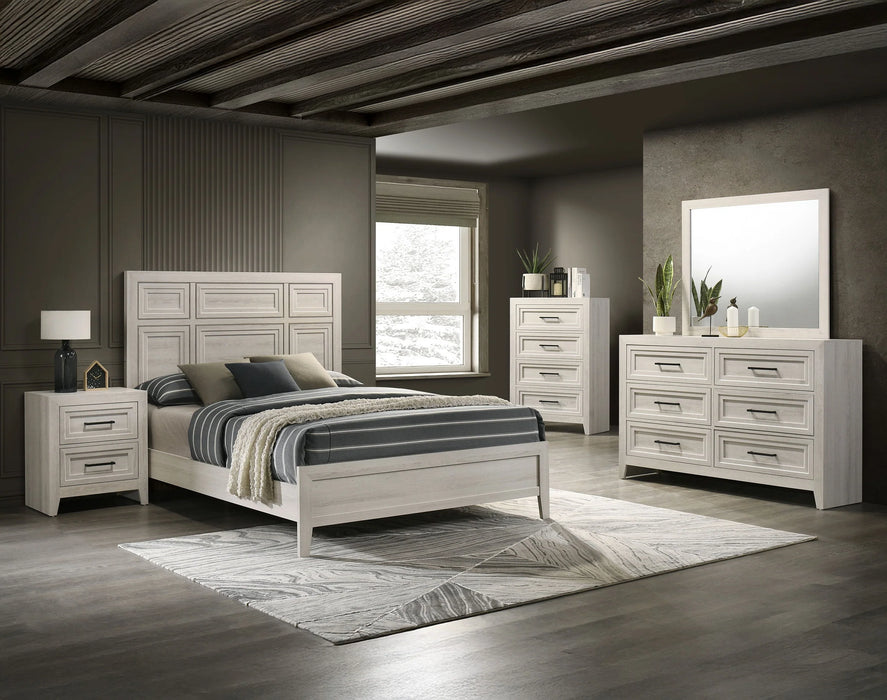 Lorraine White or Brown Panel Bed