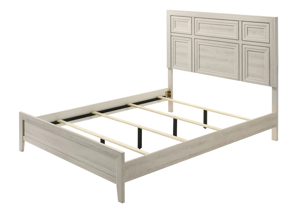 Lorraine White or Brown Panel Bed