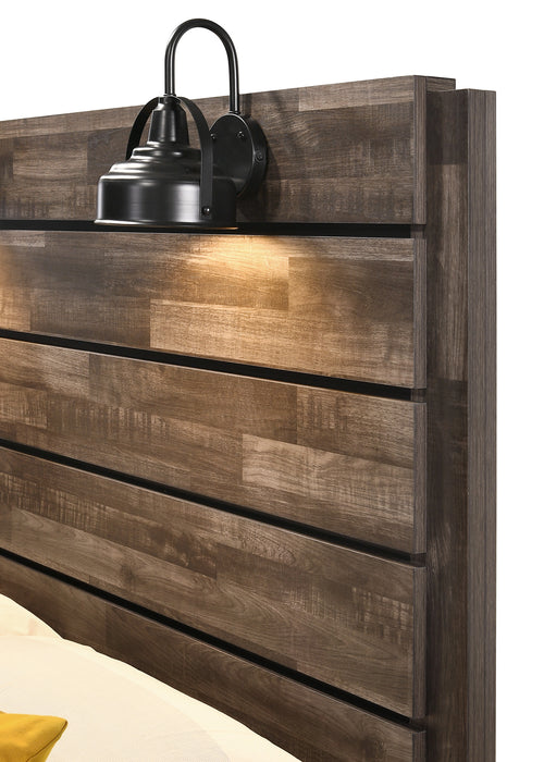 Carter - Queen Bed In One Box - Brown
