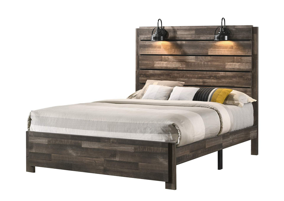 Carter - Queen Bed In One Box - Brown