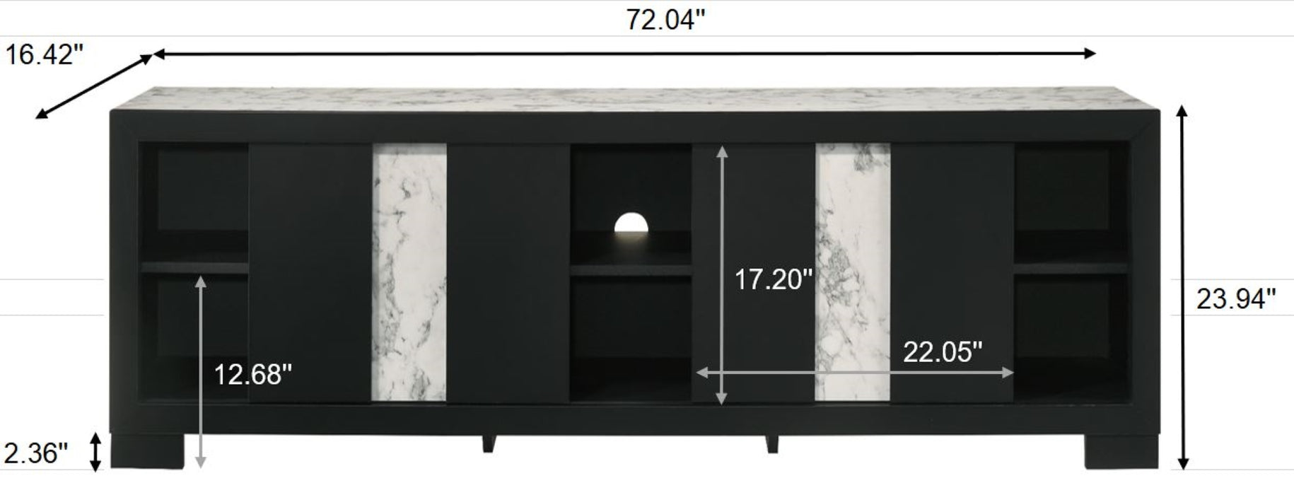 Rangley - 72" TV Stand - Black