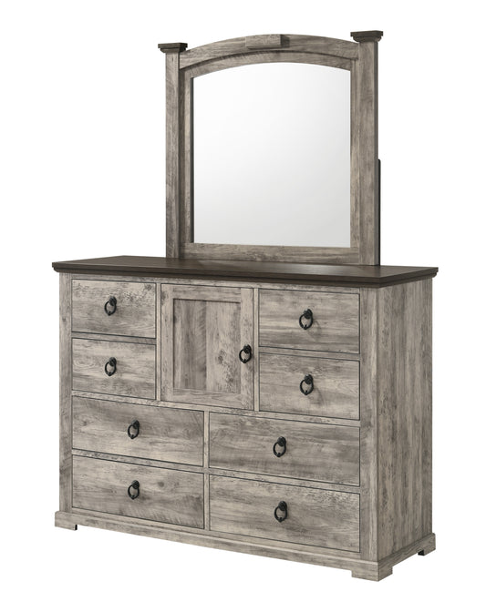 Ella-Mae - Dresser & Mirror - Gray