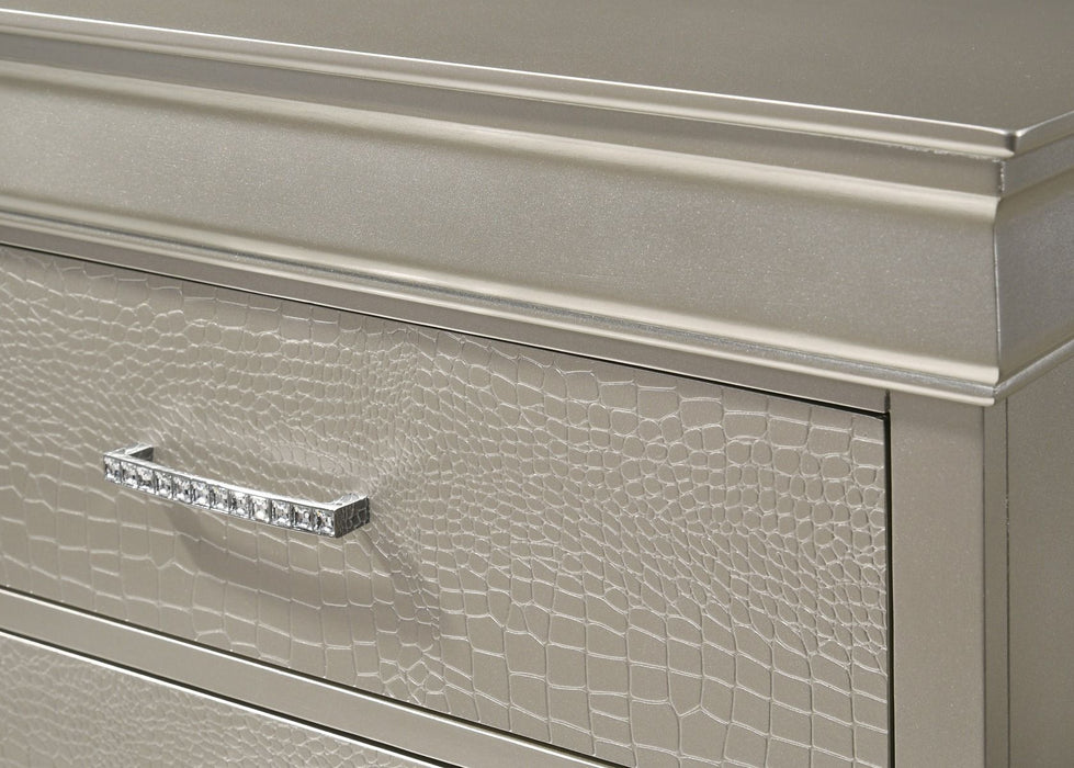 Amalia - Dresser & Mirror - Silver