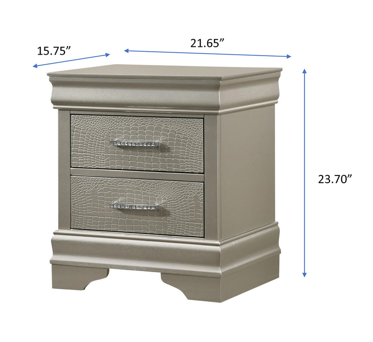 Amalia - Nightstand - Silver