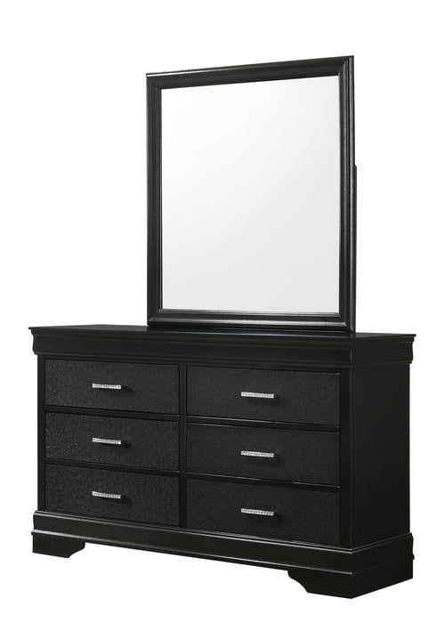 Amalia - Dresser & Mirror - Black