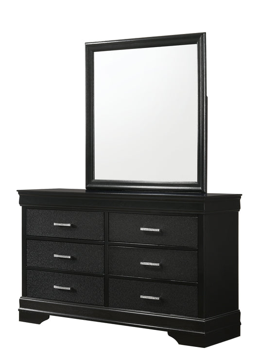 Amalia - Dresser & Mirror - Black