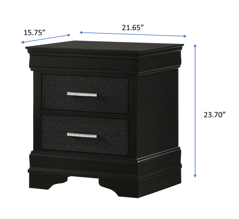 Amalia - Nightstand - Black