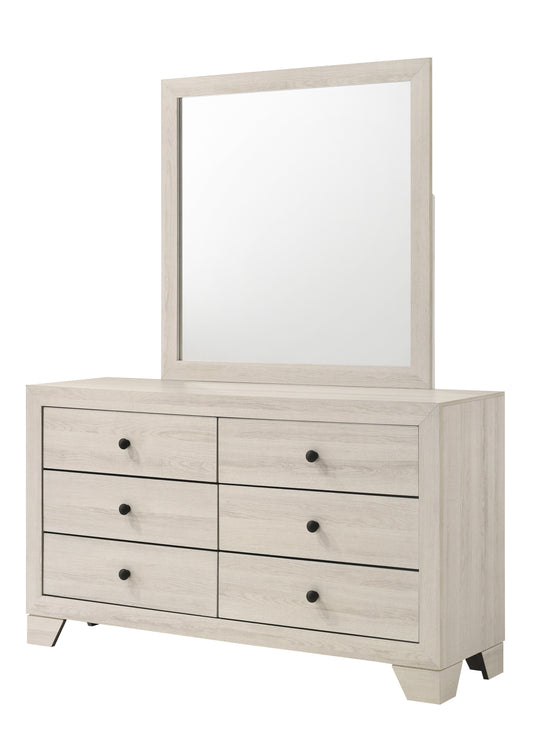 Atticus - Dresser & Mirror - White