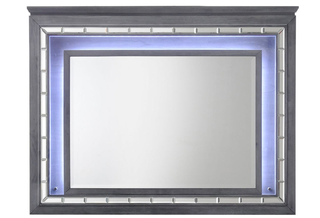 Lillian - Dresser & Mirror - Gray