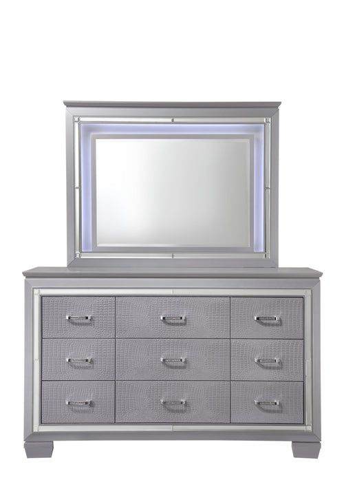 Lillian - Dresser & Mirror - Gray