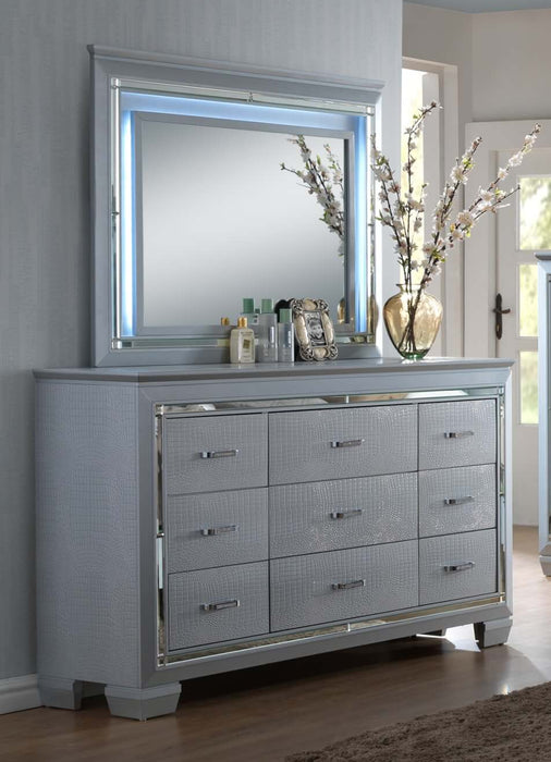 Lillian - Dresser & Mirror - Gray