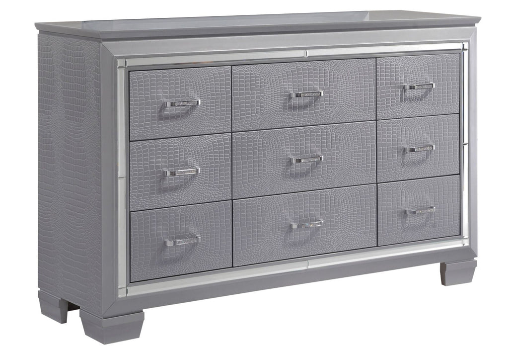 Lillian - Dresser & Mirror - Gray
